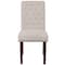Flash Furniture Midcentury Parsons Chair, Wood Back, 18.5 W 27-1/2" L 39.75 H, Fabric Seat BT-P-BGE-FAB-GG - alternate 10